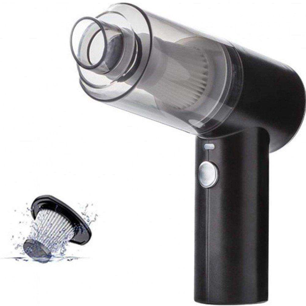 Portable Wireless Car Vacuum Cleaner - High-Power Rechargeable Handheld Cordless Dust Buster (Black ABS) - Nexamart Pakistan (image 2)