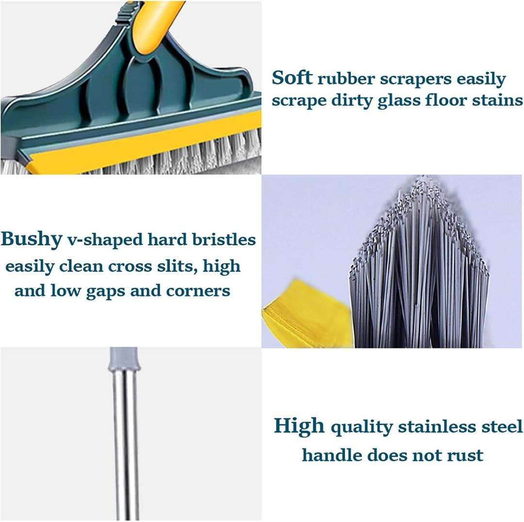 2-in-1 Magnetic Cleaning Brush - Multipurpose Gap & Window Track Scrubber Tool (Yellow ABS) - Nexamart Pakistan (image 2)