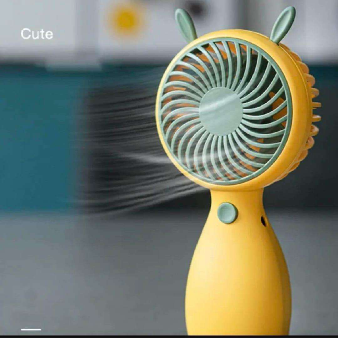 Rechargeable Animal Ears Fan – Cute Portable Handheld & Desktop Cooling Fan with USB