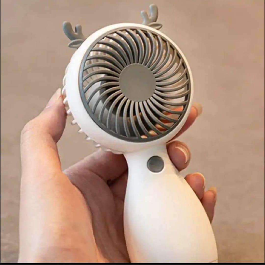 Rechargeable Animal Ears Fan - Cute Portable Handheld & Desktop Cooling Fan with USB - Nexamart Pakistan (image 3)