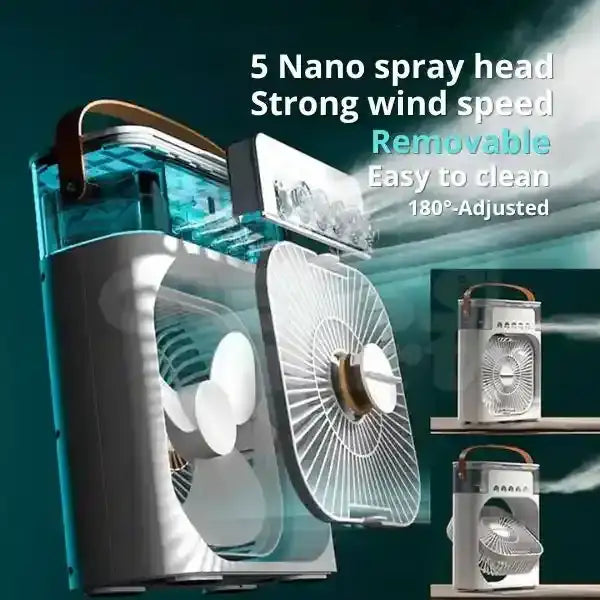 Portable Mini Air Cooler - Personal Desktop Evaporative Air Conditioner, Humidifier & Fan - Nexamart Pakistan (image 3)