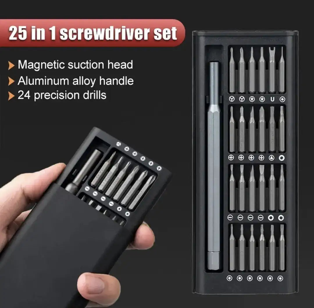 25-in-1 Precision Magnetic Screwdriver Repair Tool Kit for Mobile, Laptops, Glasses, & Electronics