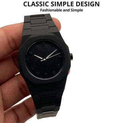 Men's Black Carbon Fiber Analogue Watch - Premium Quartz Dress Watch (Black) - Nexamart Pakistan (image 3)