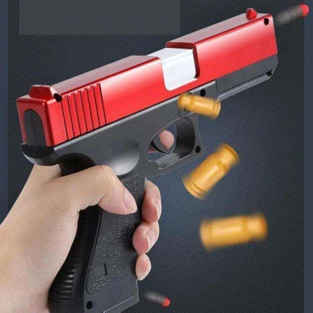 Kids Red & Black Plastic Toy Gun for Boys (Ages 3–5) – Lightweight Action Play Toy