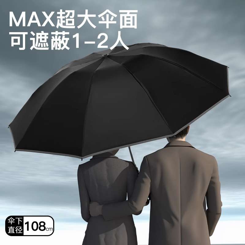 Windproof Heavy-Duty Folding Umbrella for Rain & Sun – UV Protection & Reinforced Frame