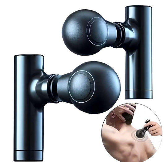 Mini Rechargeable Portable Massager - Cordless Electric Body & Muscle Pain Relief Device (Black) - Nexamart Pakistan