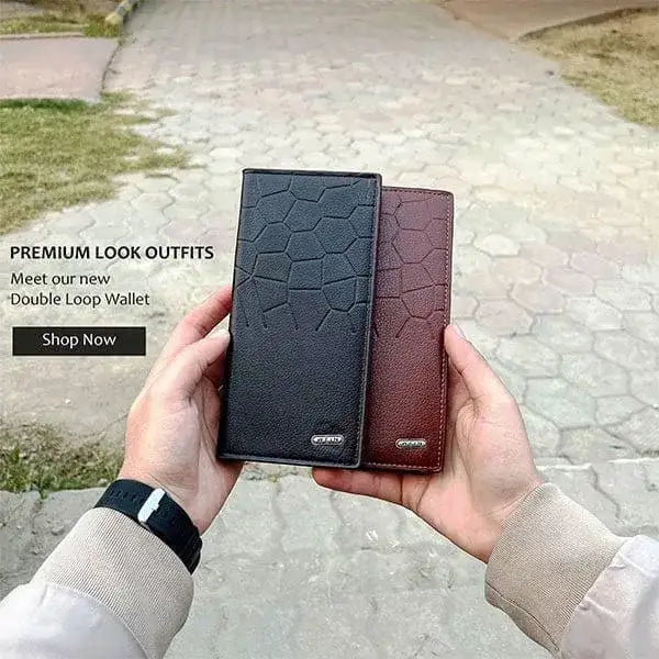 Men's Premium Half-Crocodile Embossed Leather Bi-Fold Wallet – Durable Card & Cash Organizer