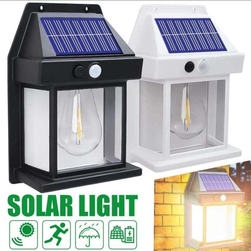 Solar Sensor Motion Wall Lamp - Outdoor Waterproof ABS Plastic Rechargeable Security Light - Nexamart Pakistan
