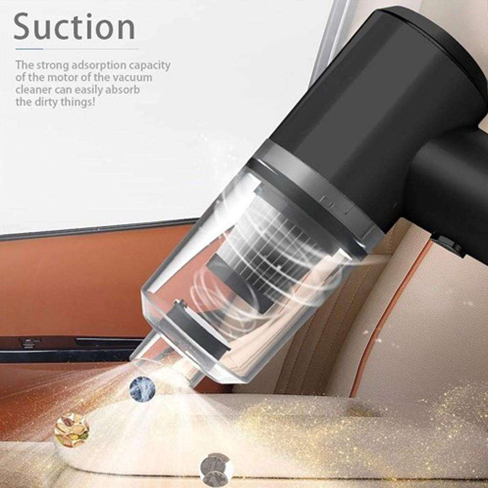 Portable Wireless Car Vacuum Cleaner - High-Power Rechargeable Handheld Cordless Dust Buster (Black ABS) - Nexamart Pakistan (image 3)