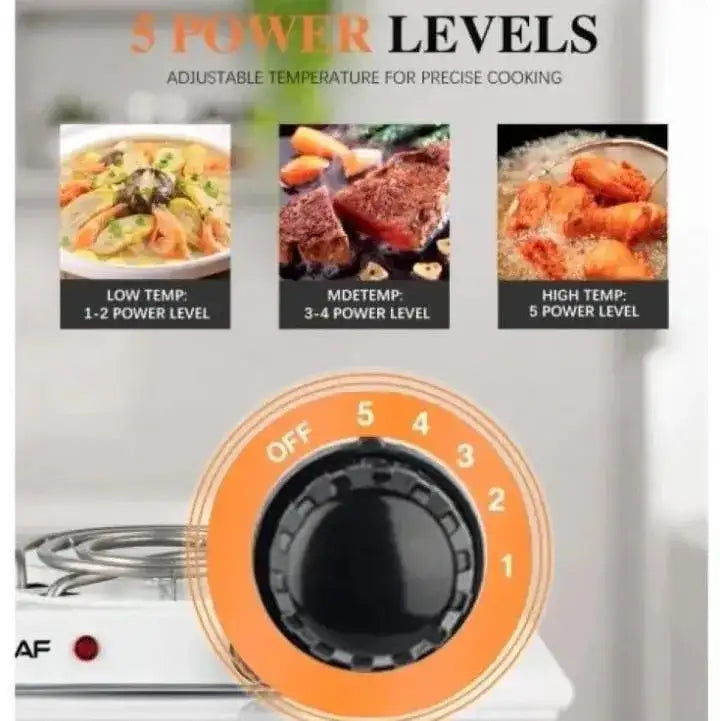 Electric Stove Flat Bottom Stainless Steel - Compact Portable Cooking Hot Plate for Pakistani Kitchens - Nexamart Pakistan (image 2)