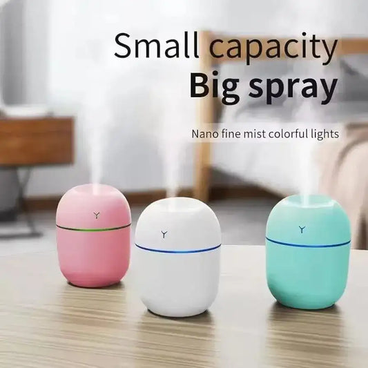 Multicolor Air Humidifier with Night Lamp - Ultrasonic Aroma Diffuser & Cool Mist Maker for Home & Office - Nexamart Pakistan