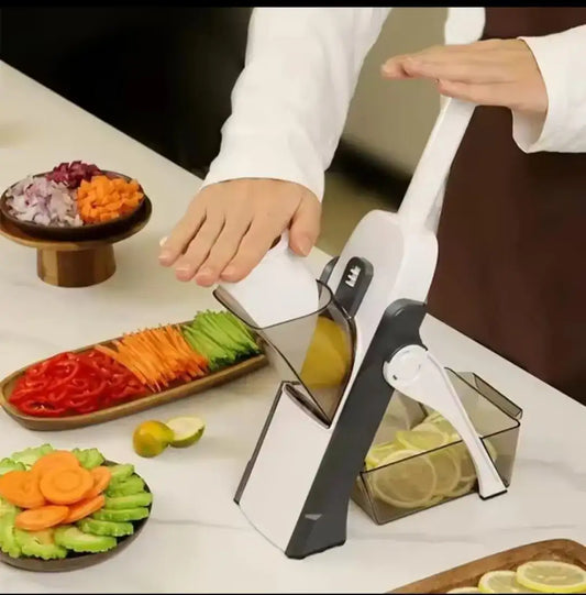 5-in-1 Multi-Functional Vegetable & Fruit Slicer - Adjustable Thickness Chopper & Dicer for Kitchen - Nexamart Pakistan