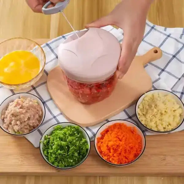 Manual Food Chopper ABS Plastic – Multi-Purpose Handheld Vegetable, Onion & Spice Chopper for Kitchen