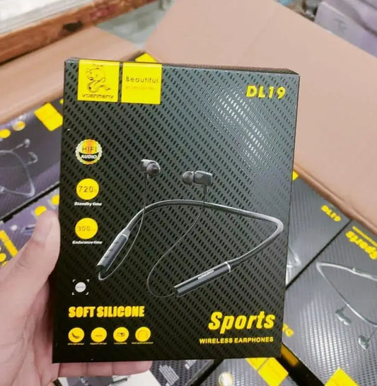 Wireless Bluetooth Neckband Earphones with Super Bass & Fast Charging (Black) - Nexamart Pakistan