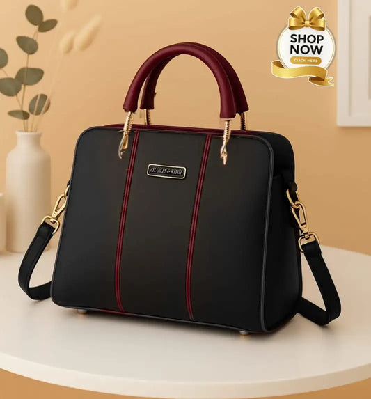 Women's Rexine Plain Hand Bag - Elegant Casual Tote & Shoulder Bag for Everyday Use - Nexamart Pakistan