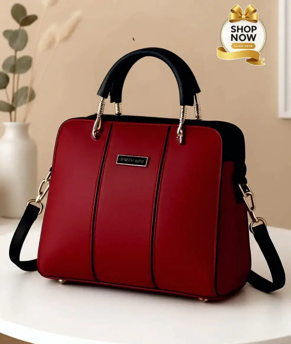 Women's Rexine Plain Hand Bag - Elegant Casual Tote & Shoulder Bag for Everyday Use - Nexamart Pakistan (image 2)