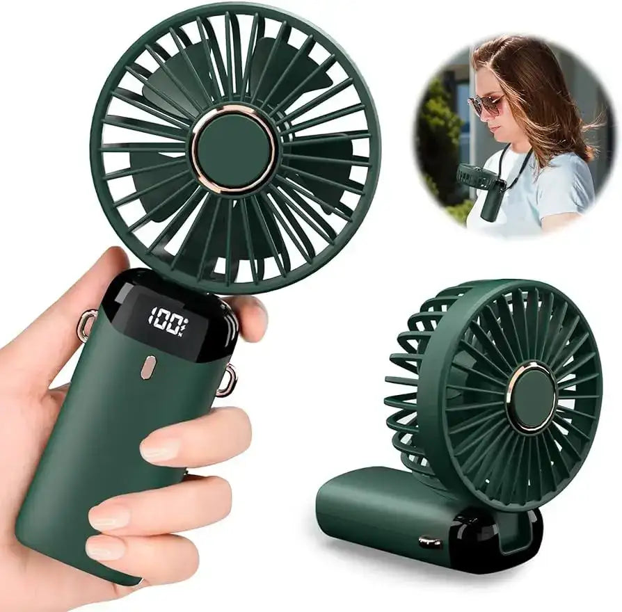 Portable Rechargeable Fan - Cordless Desktop & Handheld Cooling Fan for Home, Office & Travel - Nexamart Pakistan (image 2)