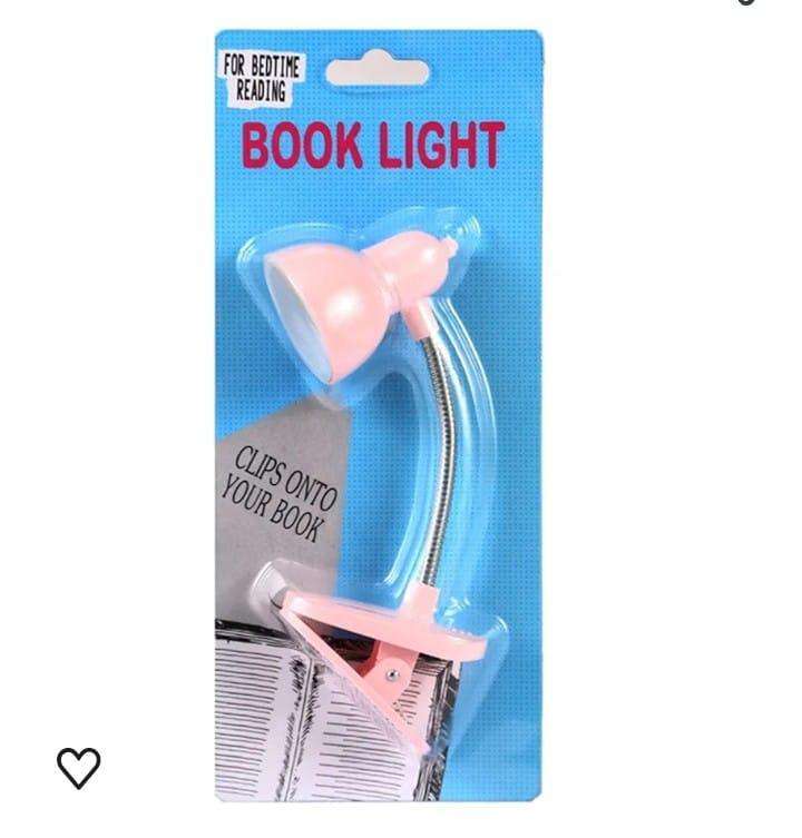 LED Clamp Lamp (Pink & White) – Portable Study & Reading Clip Light with Flexible Adjustable Neck (SKU: MZ491823 / 491823)