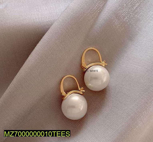 Gold Plated Pearl Earrings for Women - Elegant Classic Drop & Stud Pearl Jewelry - Nexamart Pakistan
