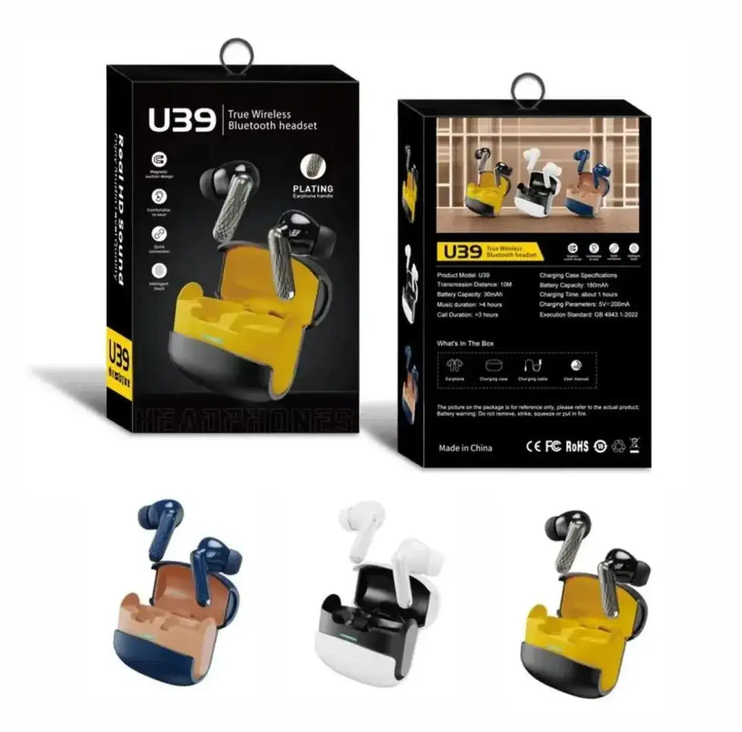 U39 TWS Wireless Gaming Earbuds with Digital Charging Case – Low Latency Bluetooth Headphones