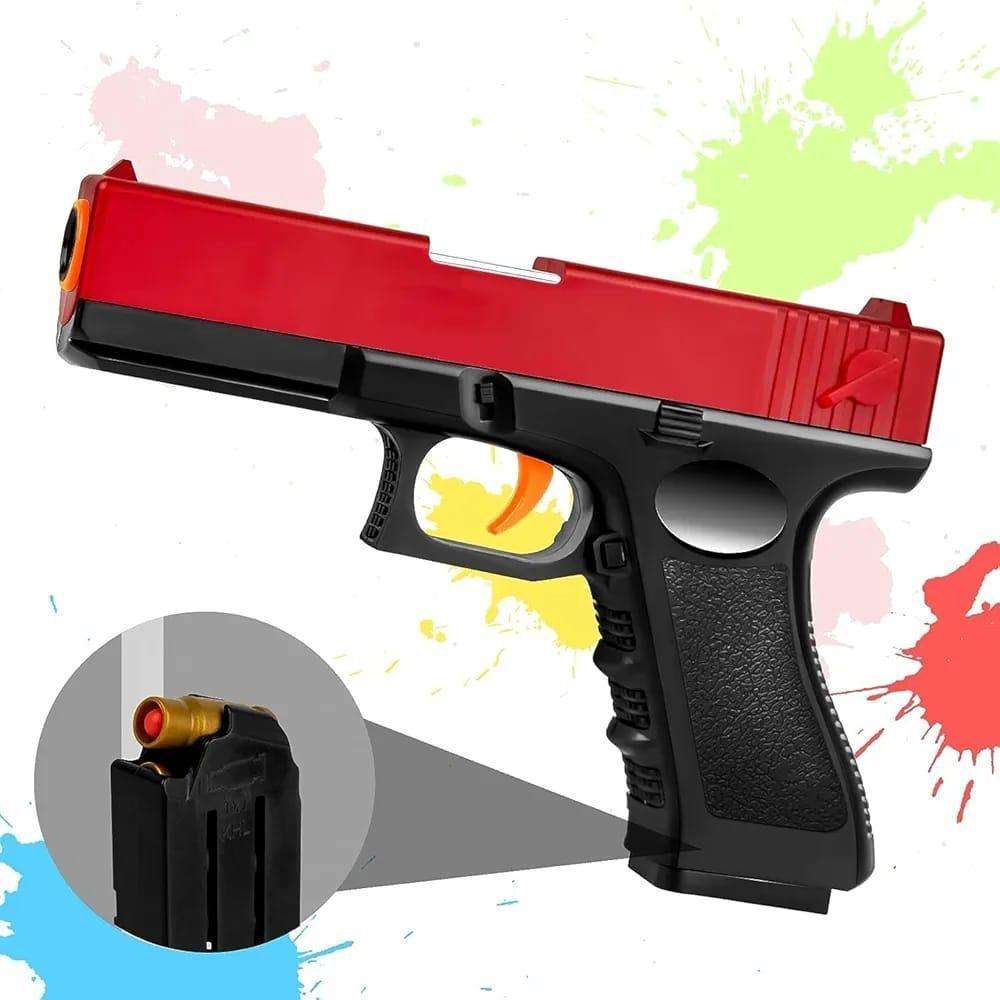 Kids Red & Black Plastic Toy Gun for Boys (Ages 3–5) – Lightweight Action Play Toy