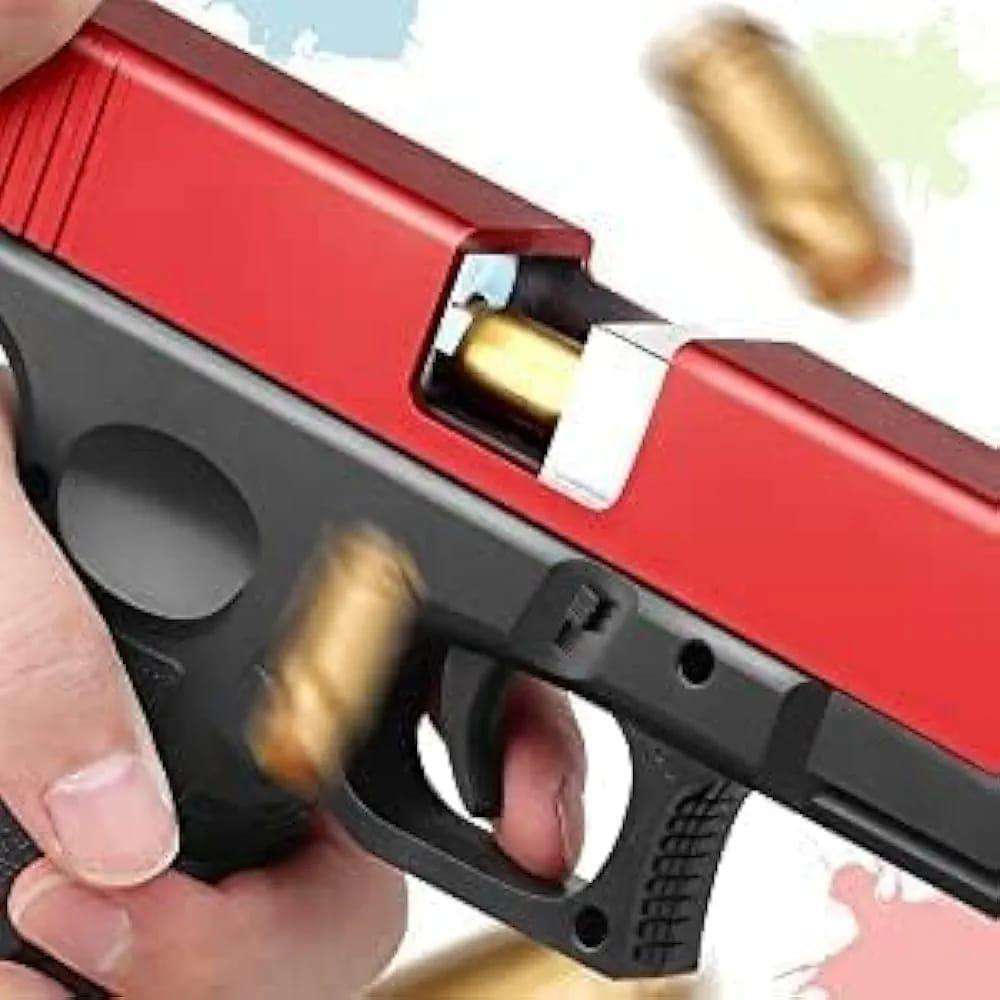 Kids Red & Black Plastic Toy Gun for Boys (Ages 3–5) – Lightweight Action Play Toy